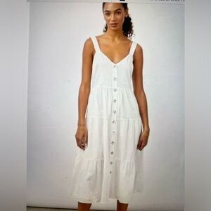 Rails Cotton White non- See through Tank Dress Size S